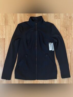 Fillmore NEW Activewear Zip Up Compression Jacket black size S